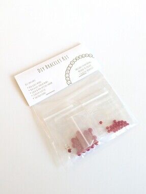 DIY Charm Beaded Bracelet Jewelry Making Kit - Red